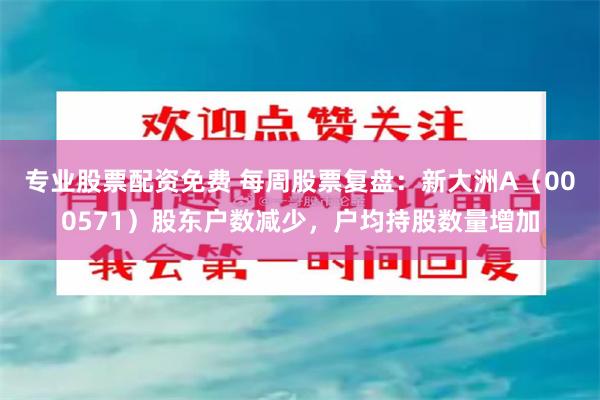 专业股票配资免费 每周股票复盘：新大洲A（000571）股东户数减少，户均持股数量增加