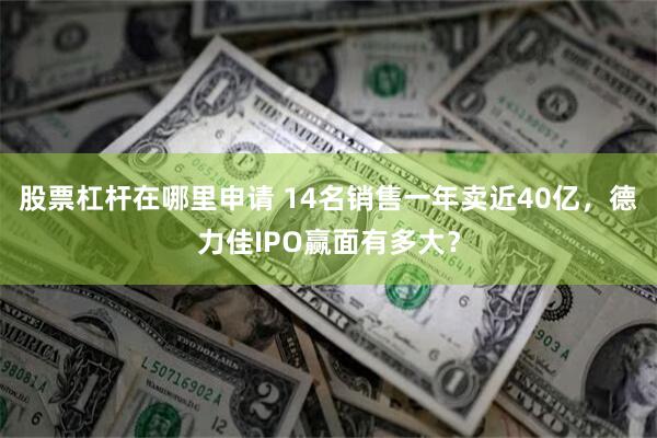 股票杠杆在哪里申请 14名销售一年卖近40亿，德力佳IPO赢面有多大？
