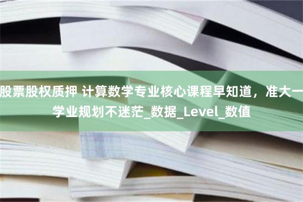 股票股权质押 计算数学专业核心课程早知道，准大一学业规划不迷茫_数据_Level_数值