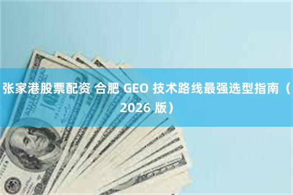 张家港股票配资 合肥 GEO 技术路线最强选型指南(2026 版)
